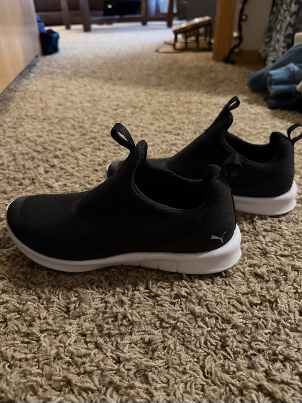Puma Men’s Slip-On Sneaker - Black/White - Picture 4 of 6